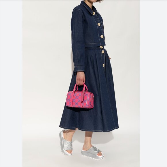 Gucci Interlocking G Glitter Slide Sandals - Picture 10 of 12